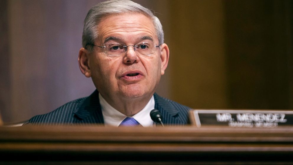 Bob Menendez (D-N.J.) speaks during a Senate Foreign Relations committee hearing on U.S. and Cuban relations in Washington, Feb. 3, 2015.