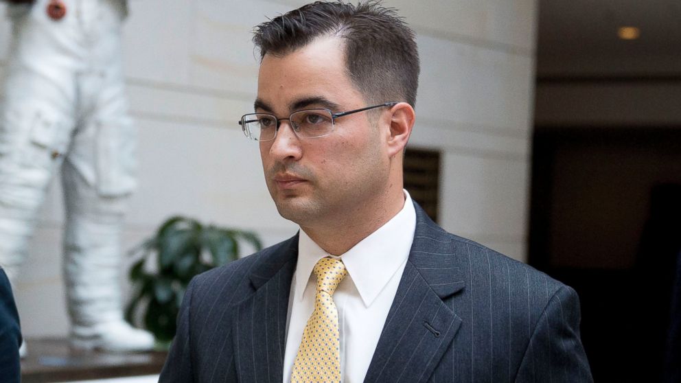 Bryan Pagliano walks through the U.S. Capitol Visitor Center after leaving a House Benghazi Committee closed interview on Capitol Hill in Washington, Sept. 10, 2015. 