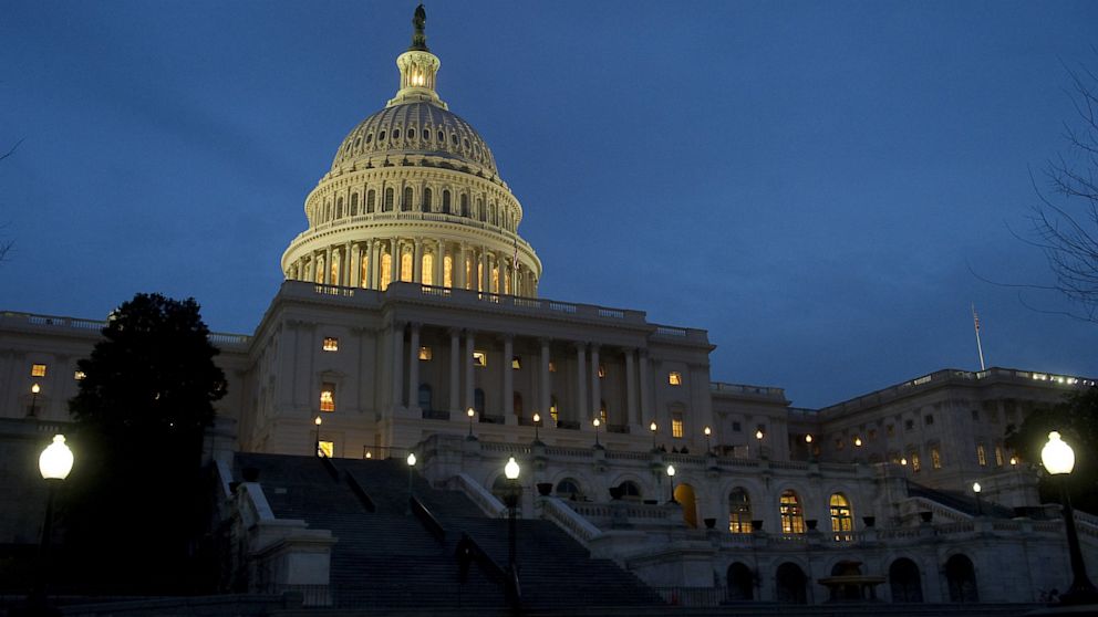 The Capitol is seen at dusk in Washington in this Jan. 25, 2011, photo.
