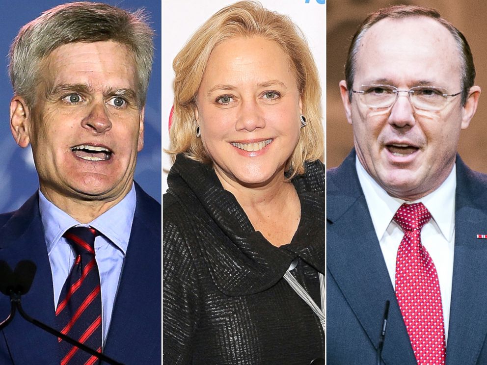 PHOTO: Rep. Bill Cassidy, left, Sen. Mary Landrieu, and Rob Maness are all running for U.S. Senate in Louisiana.