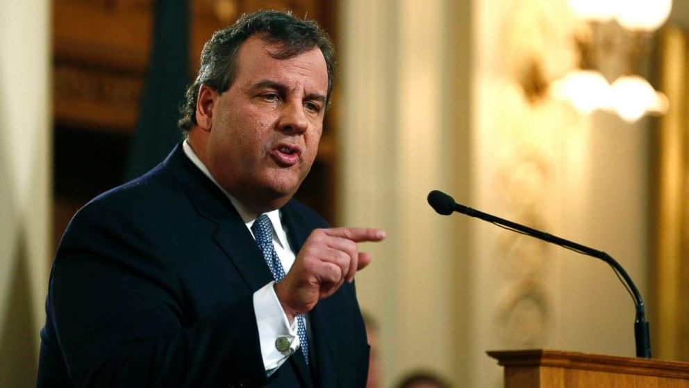 New Jersey Gov. Chris Christie delivers the State of the State Address in the Assembly Chambers at the Statehouse, January 14, 2014 in Trenton, N.J.