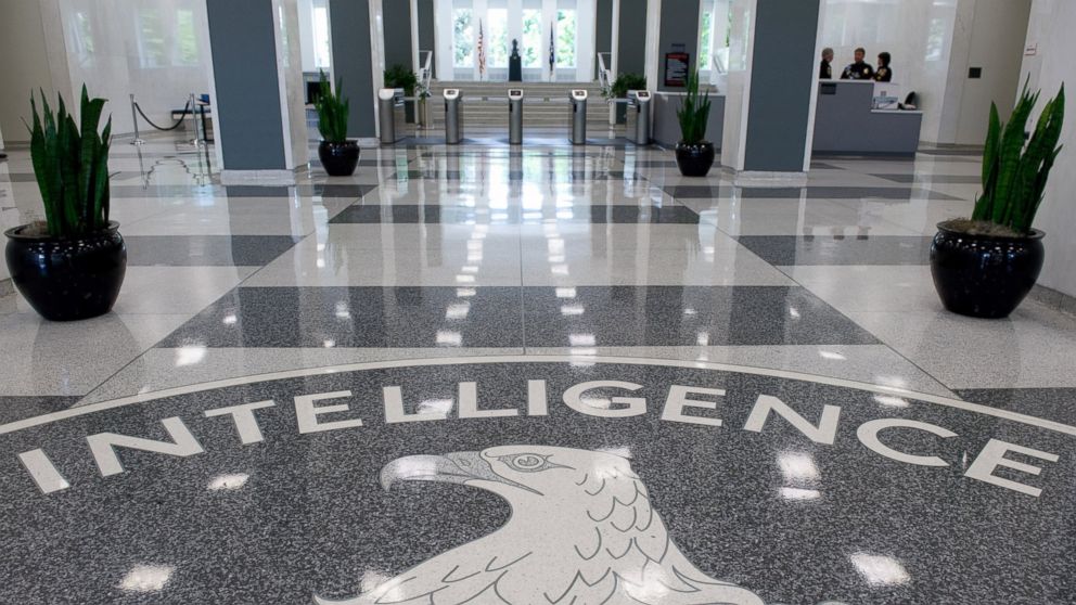 The Central Intelligence Agency (CIA) logo is displayed in the lobby of CIA Headquarters in Langley, Va, Aug. 14, 2008. 