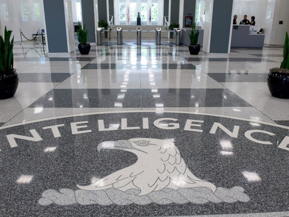 PHOTO: The Central Intelligence Agency (CIA) logo is displayed in the lobby of CIA Headquarters in Langley, Va, Aug. 14, 2008.