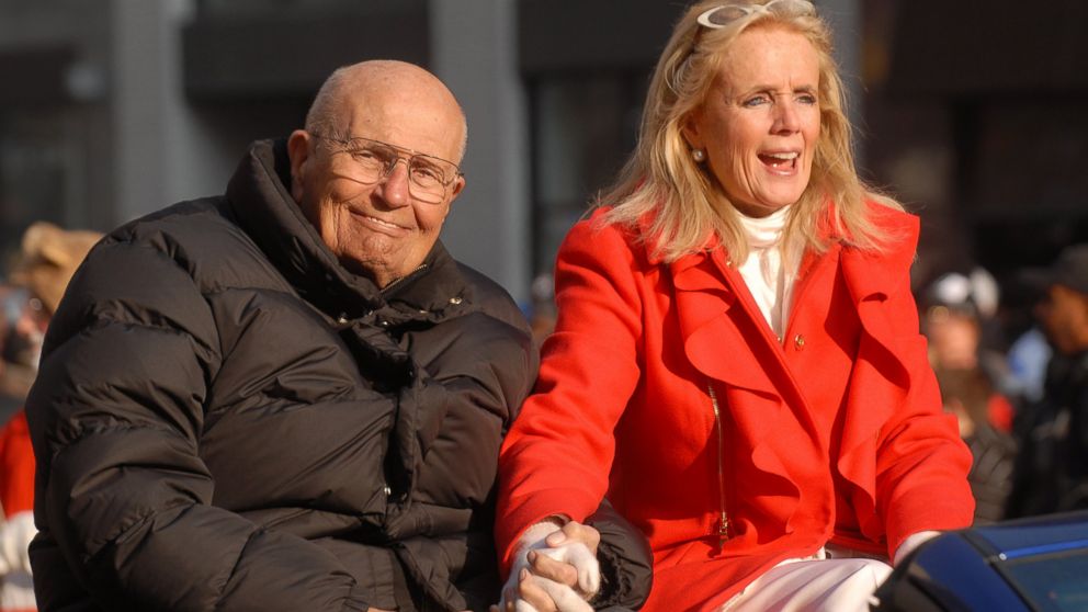 John Dingell (D-Mich) and his wife Debbie attend America's Thanksgiving Day Parade at Woodward Avenue, Nov. 22, 2012 in Detroit, Mich.