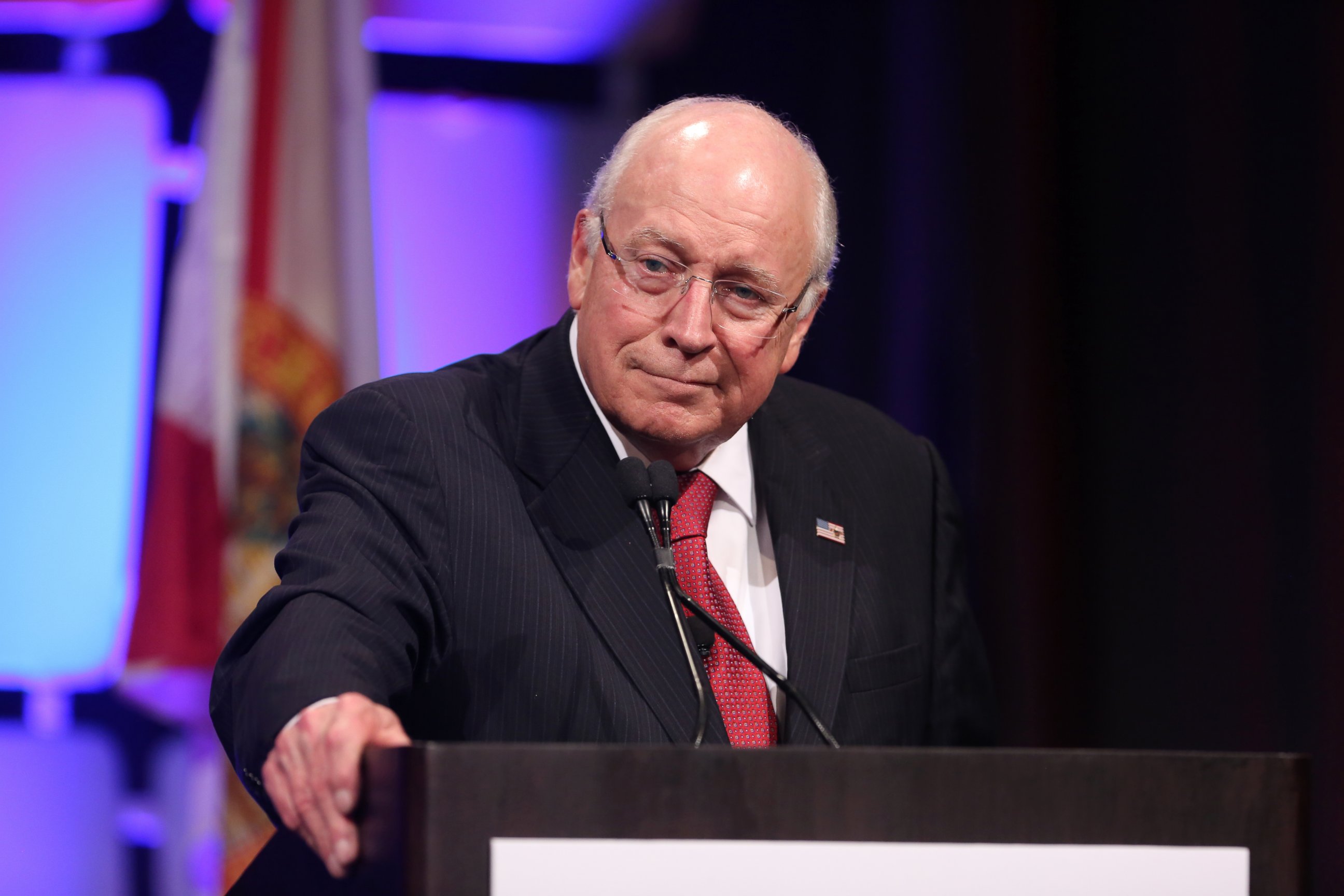 PHOTO: Former Vice President Dick Cheney speaks at the Sunshine Summit opening dinner at Disney's Contemporary Resort, Nov. 12, 2015 in Orlando, Florida.