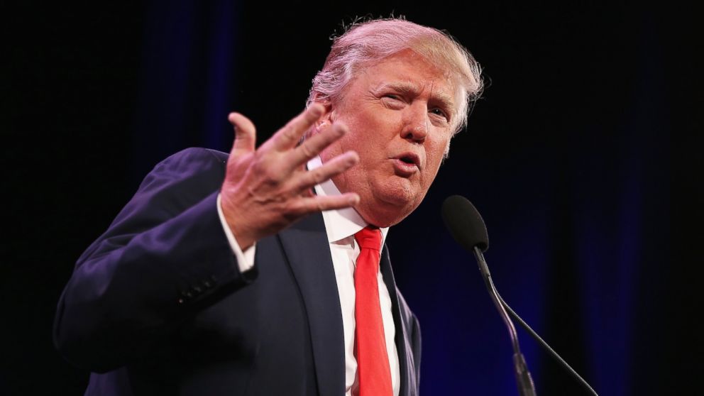 Donald Trump speaks to guests at the Iowa Freedom Summit on Jan. 24, 2015 in Des Moines, Iowa.
