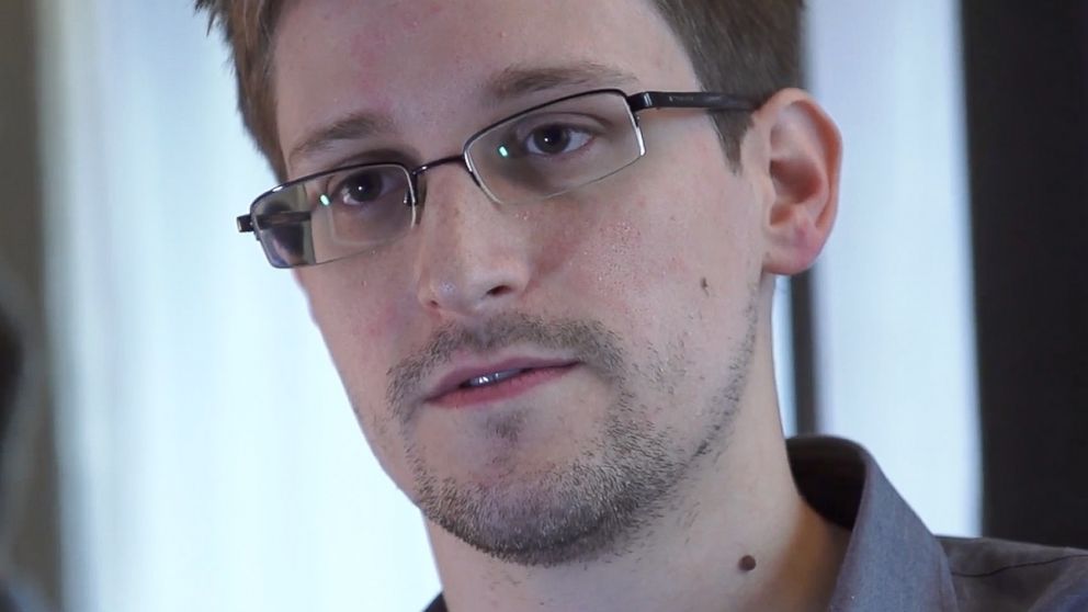 In this handout photo provided by The Guardian, Edward Snowden speaks during an interview in Hong Kong. 