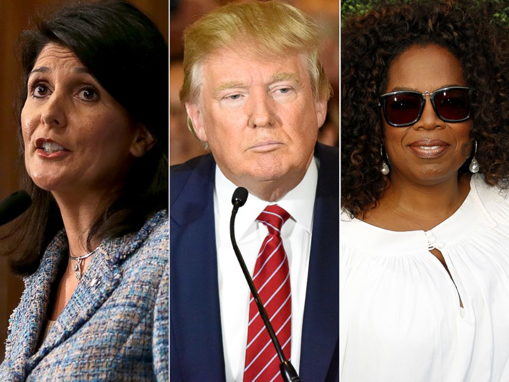 PHOTO: Although others have expressed interest in becoming Donald Trump's running mate, both Nikki Haley, left, and Oprah are disinterested in the position.