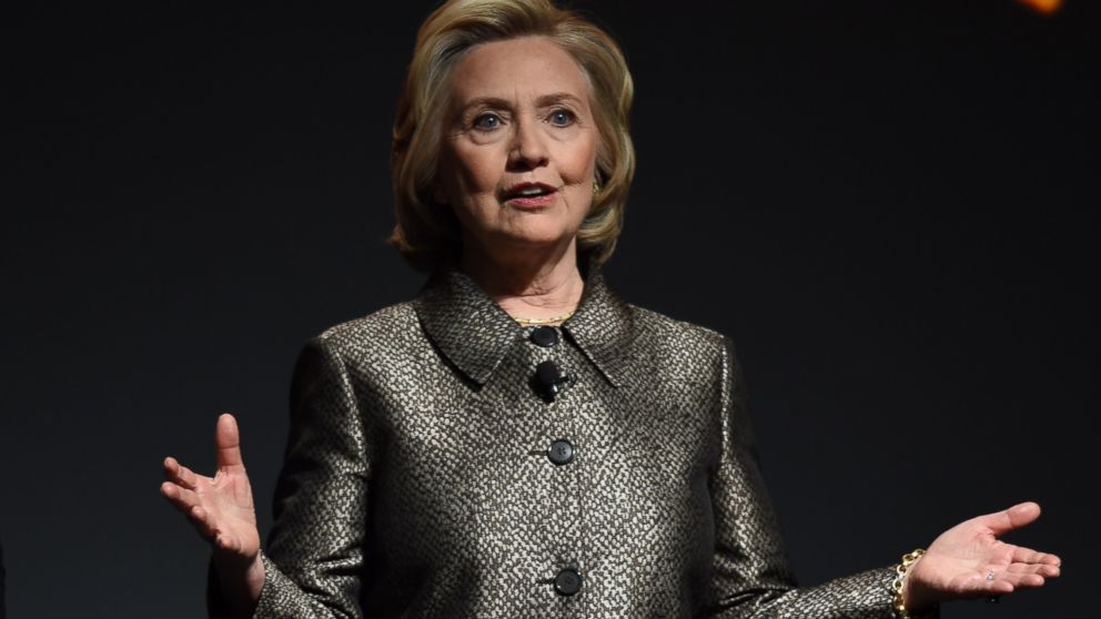 Hillary Clinton participates in a women's equality event March 9, 2015 in New York. 