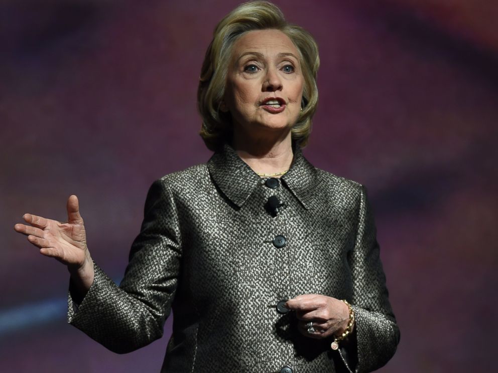 PHOTO: Hillary Clinton speaks at a womens equality event, March 9, 2015 in New York.