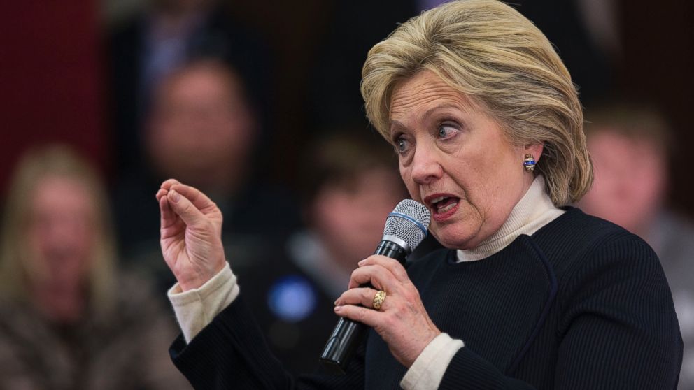 Democratic presidential candidate Hillary Clinton speaks at an organizing event in Toledo, Iowa, Jan. 18, 2016. 