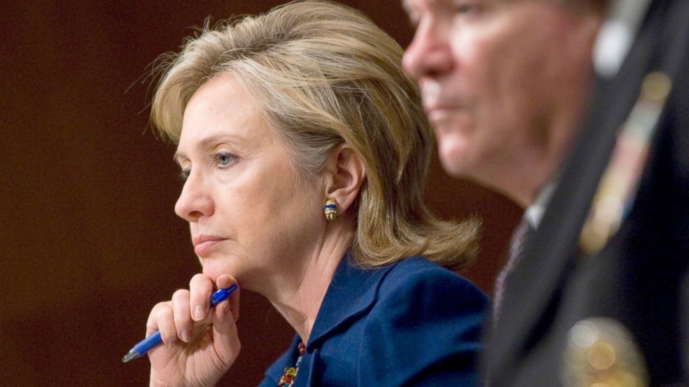 Secretary of State Hillary Clinton, Secretary of Defense Robert Gates and Chairman of the Joint Chiefs of Staff Adm. Mike Mullen listen to a question during a Senate Armed Services Committee hearing on Afghanistan, Dec. 02, 2009.