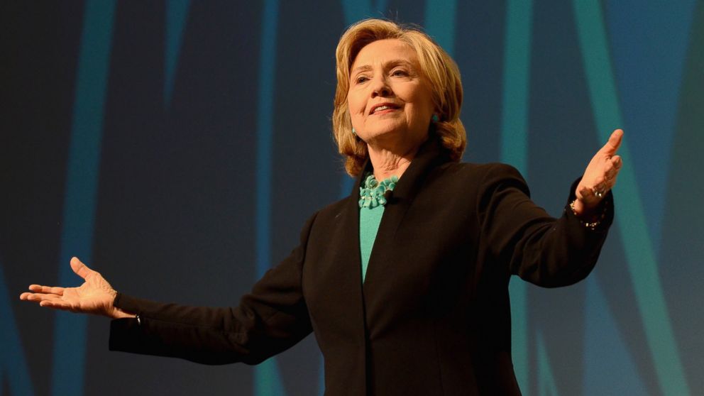Former United States Secretary of State, Hillary Rodham Clinton speaks on stage at the 2014 Massachusetts Conference for Women at Boston Convention & Exhibition Center on Dec. 4, 2014 in Boston. 