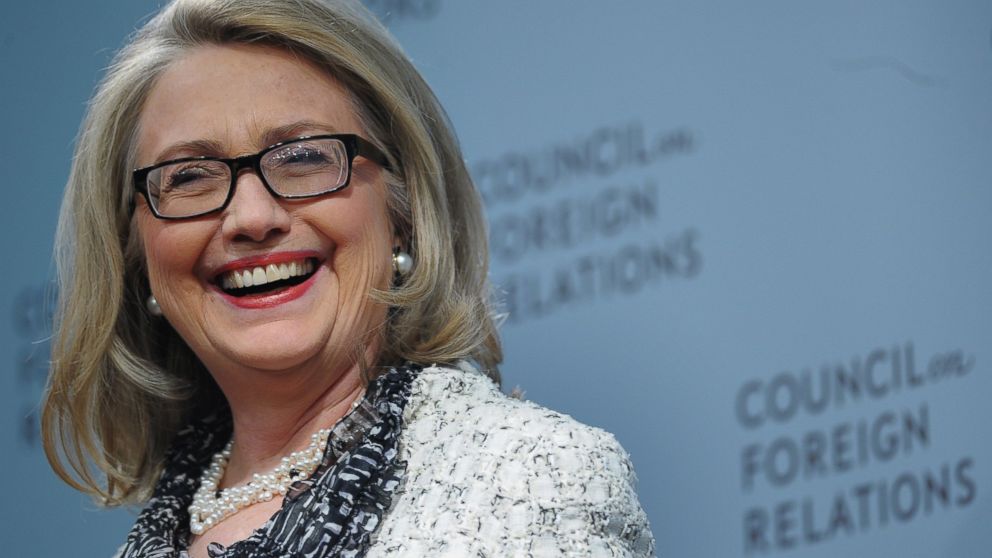 Former Secretary of State Hillary Clinton listens to her introduction before speaking on "American leadership," Jan. 31, 2013, at the Council on Foreign Relations in Washington.