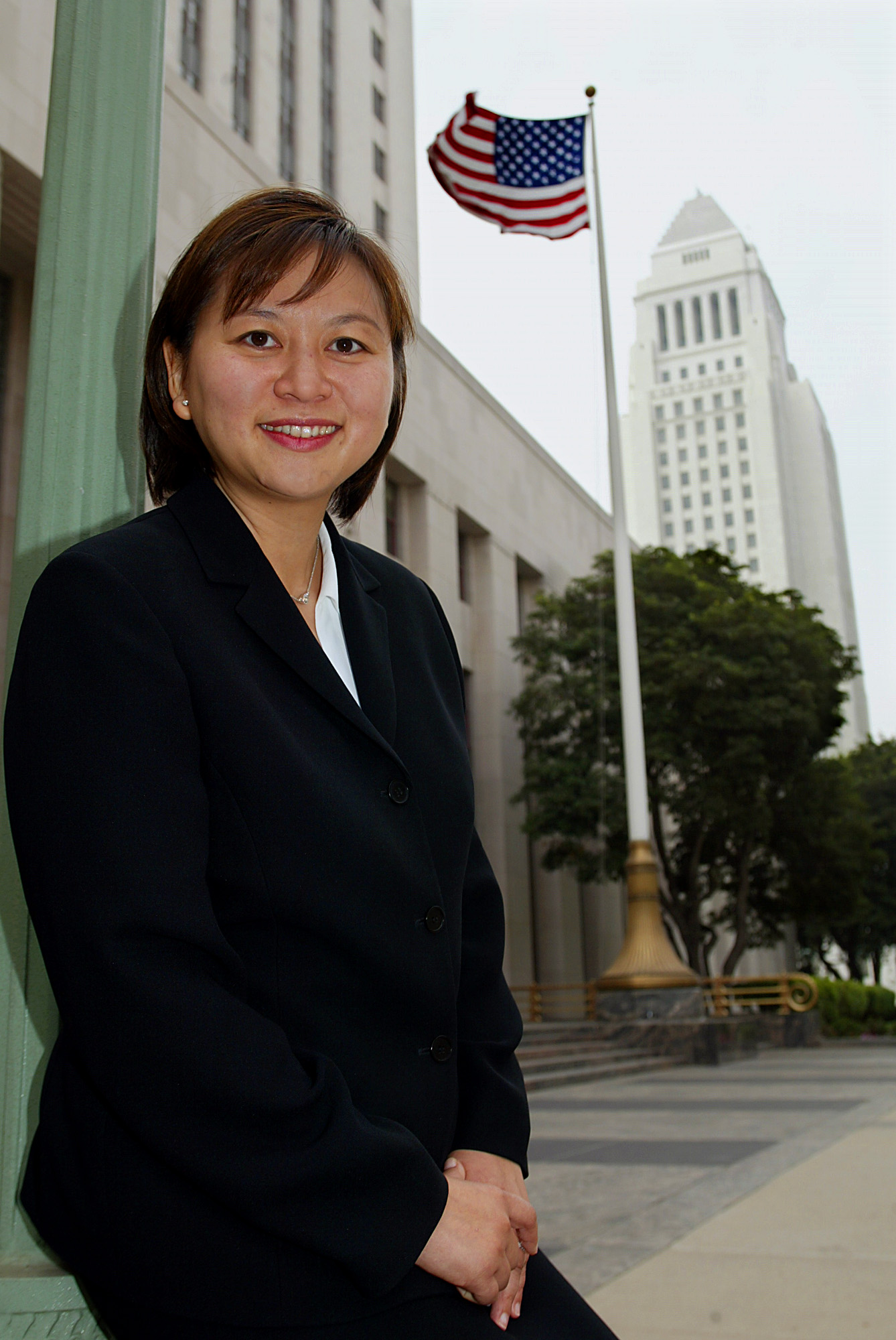 PHOTO:Jacqueline Nguyen is photographed outside the court, Aug. 15, 2002, in Los Angeles. 