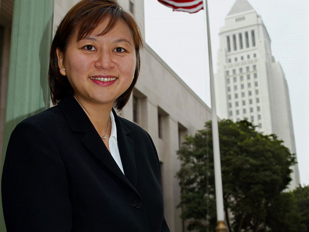 PHOTO:Jacqueline Nguyen is photographed outside the court, Aug. 15, 2002, in Los Angeles.