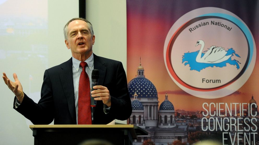 PHOTO: Jared Taylor speaks during the International Russian Conservative Forum in Saint-Petersburg on March 22, 2015. 