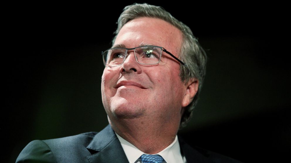Former Florida Gov. Jeb Bush speaks during a Long Island Association luncheon with LIA President and CEO Kevin S. Law at the Crest Hollow Country Club on Feb. 24, 2014 in Woodbury, N.Y.