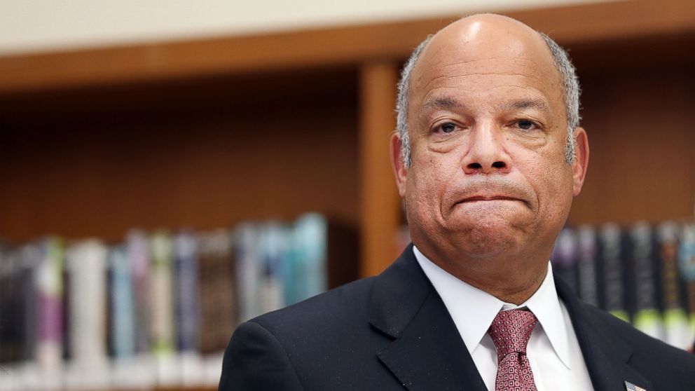 Secretary of Homeland Security Jeh Johnson speaks during a question and answer session with the media, May 7, 2015, in New York City.
