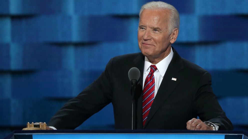 Vice President Joe Biden delivers remarks on the third day of the Democratic National Convention at the Wells Fargo Center, July 27, 2016, in Philadelphia.