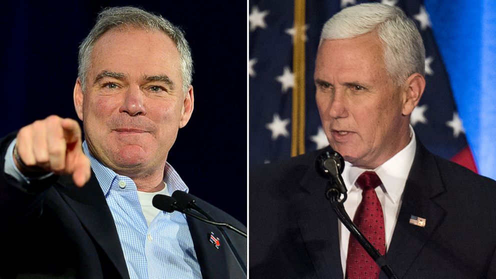 Tim Kaine, left, and Mike Pence to appear on "This Week."