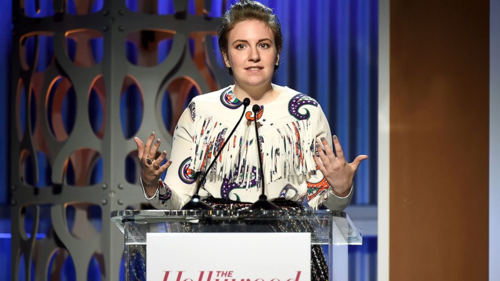 Lena Dunham speaks onstage during the 24th annual Women in Entertainment Breakfast hosted by The Hollywood Reporter at Milk Studios, Dec. 9, 2015, in Los Angeles.