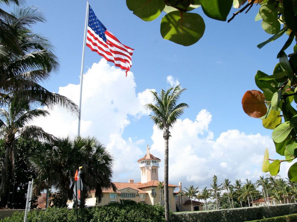PHOTO: An American flag flies over Donald Trumps Mar-A-Lago club in Palm Beach, Florida.