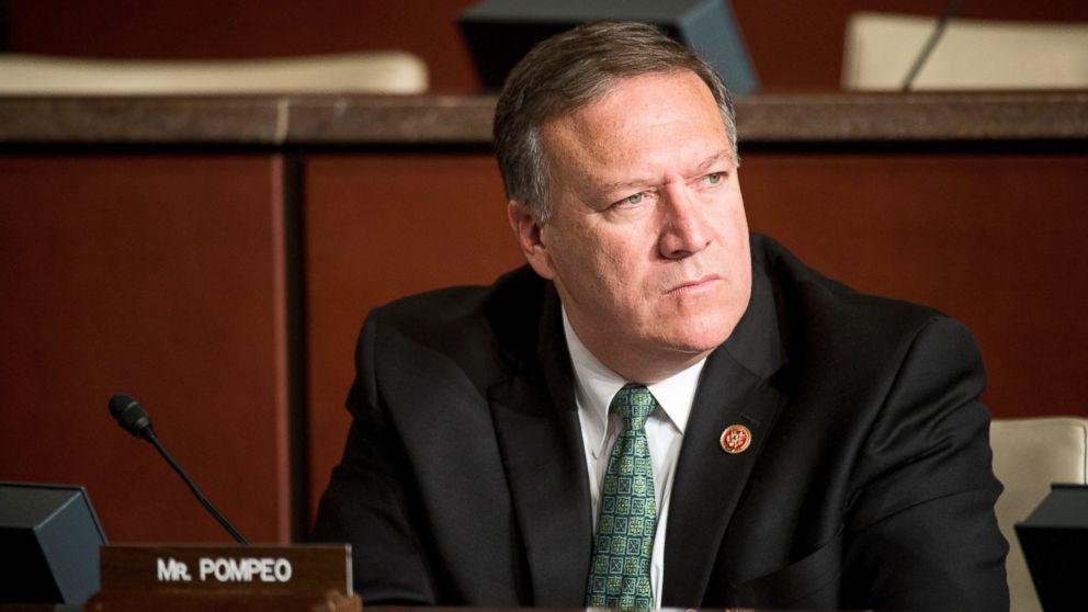 Rep. Mike Pompeo, R-Kansas, listens during the House Select Committee on the Events Surrounding the 2012 Terrorist Attack in Benghazi hearing on "Implementation of the Accountability Review Board Recommendations," Sept. 17, 2014.