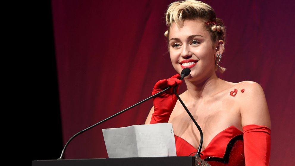 Miley Cyrus attends Moet & Chandon Toasts to the amfAR Inspiration Gala at Spring Studios, June 16, 2015, in New York.