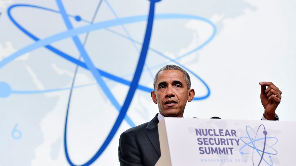 President Barack Obama speaks during a press conference during the Nuclear Security Summit at the Walter E. Washington Convention Center, April 1, 2016, in Washington.