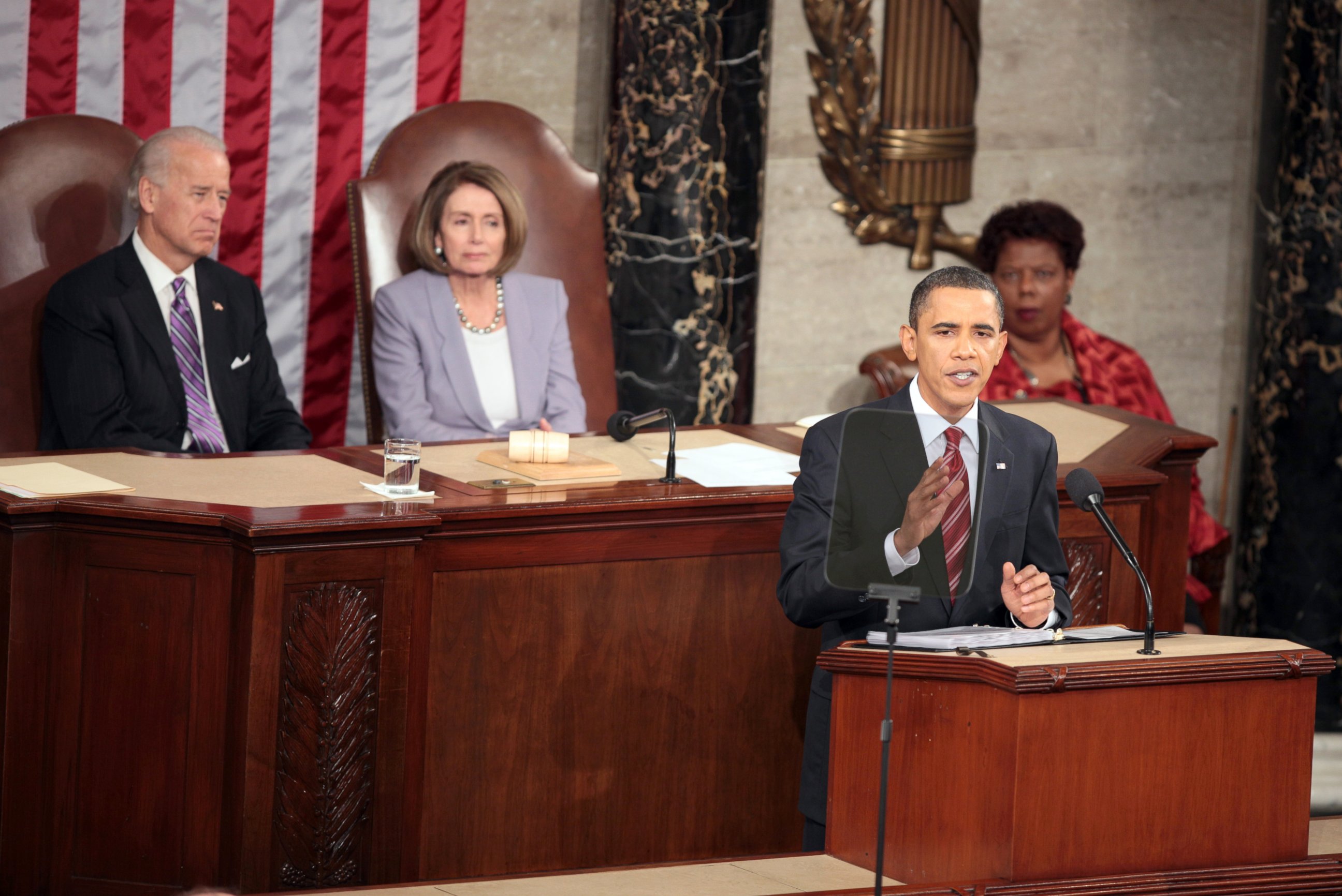 PHOTO: President Barack Obama gives his State of the Union address to Congress on Capitol Hill, Jan. 27, 2010 in Washington.