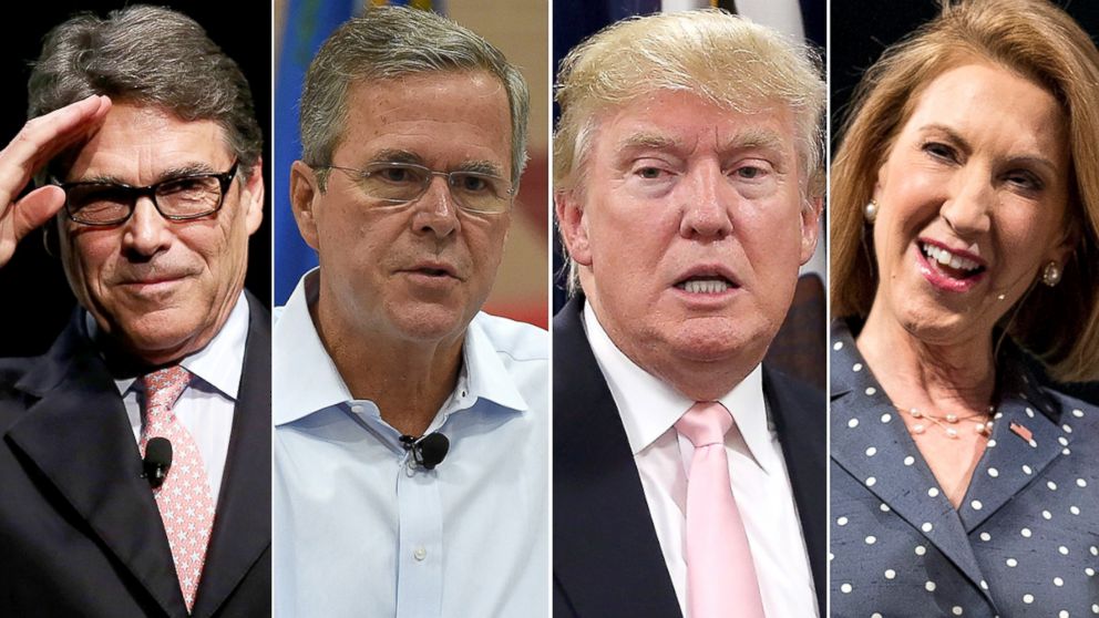 PHOTO: Rick Perry, Jeb Bush, Donald Trump and Carly Fiorina are running for president.