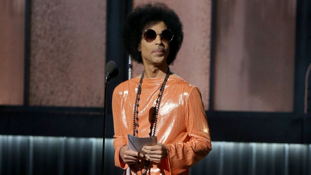 PHOTO: Singer/songwriter Prince speaks onstage during The 57th Annual GRAMMY Awards at STAPLES Center, Feb. 8, 2015, in Los Angeles.