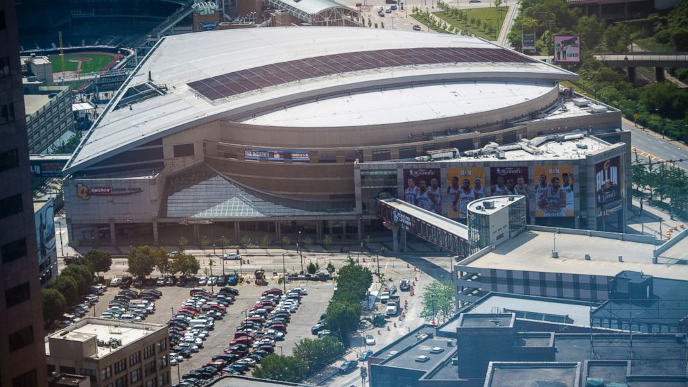 PHOTO: The Quicken Loans Arena, home of the Cleveland Cavaliers and where the RNC will be hosted, is seen downtown in Cleveland, June 3, 2016.