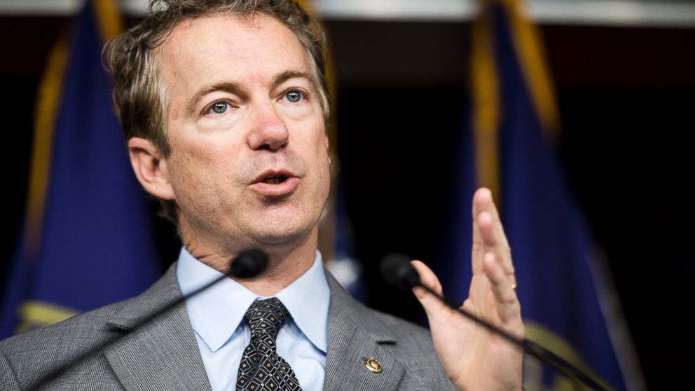 Sen. Rand Paul, R-Ky., speaks during the news conference to unveil the Fifth Amendment Integrity Restoration Act (FAIR Act), legislation to "protect the rights of property owners and restore the Fifth Amendment's role in civil forfeiture proceedings," Jan. 27, 2015.