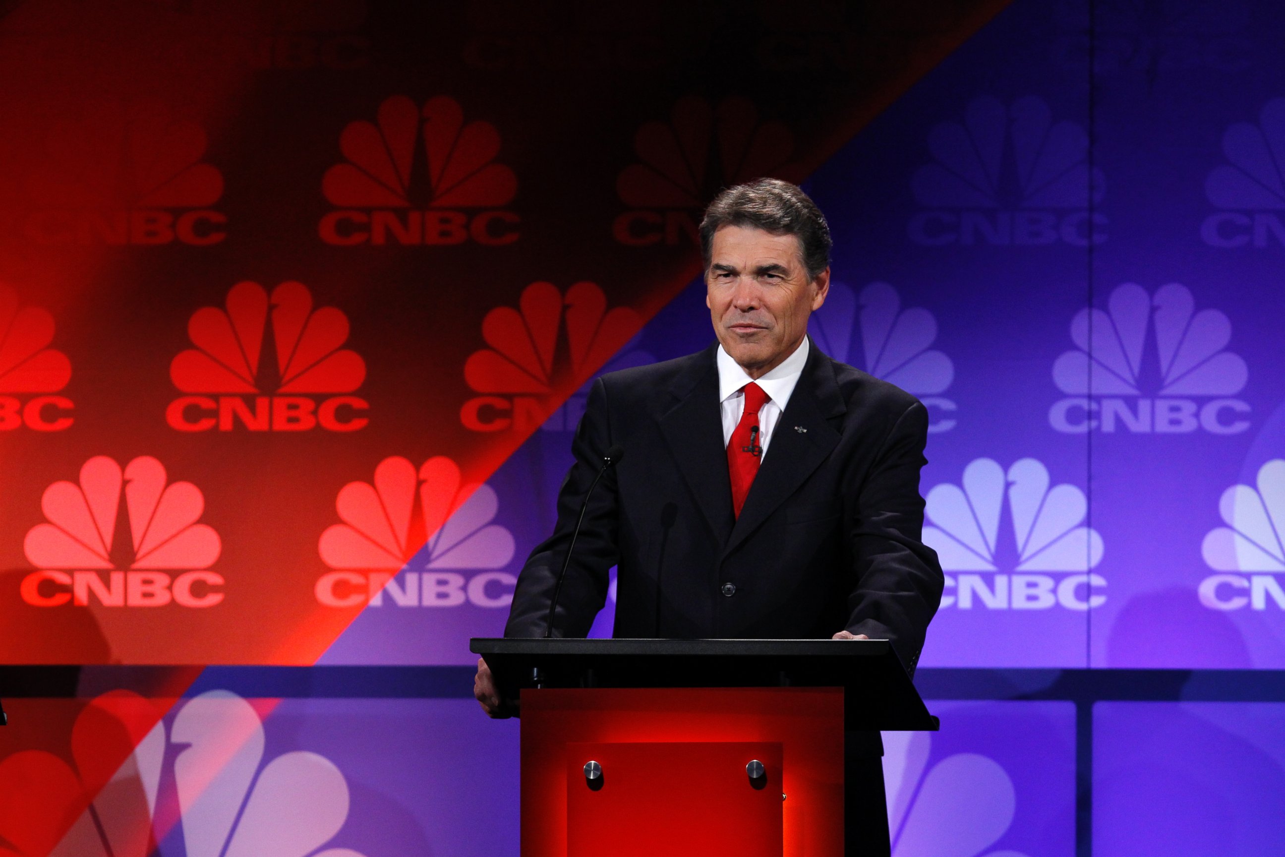 PHOTO: Rick Perry at CNBC's "Your Money, Your Vote: The Republican Presidential Debate"