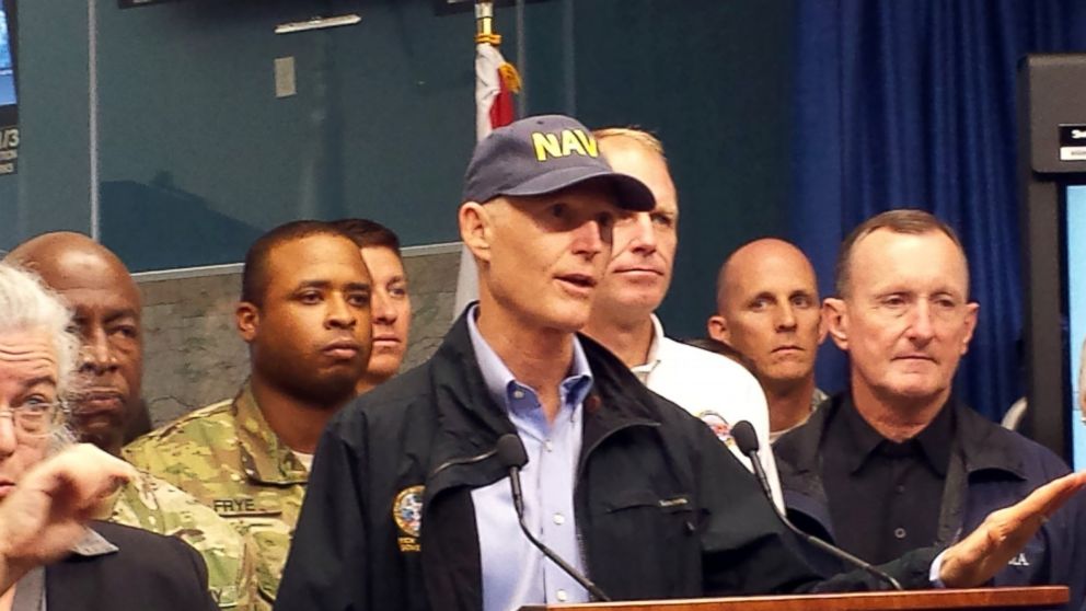 PHOTO: Florida Gov. Rick Scott holds a press conference, Oct. 7, 2016, in Tallahassee, Florida.