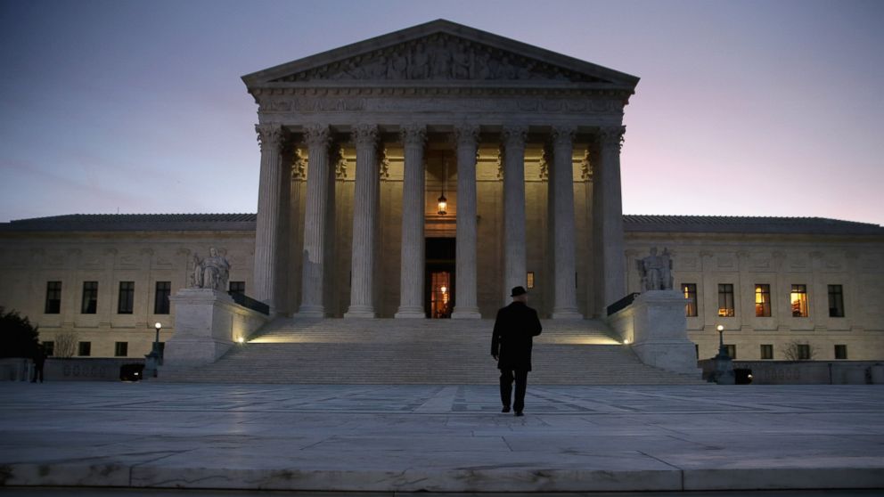 A general view of the U.S. Supreme Court, where a private memorial service was held for Justice Antonin Scalia, Feb. 19, 2016 in Washington. 