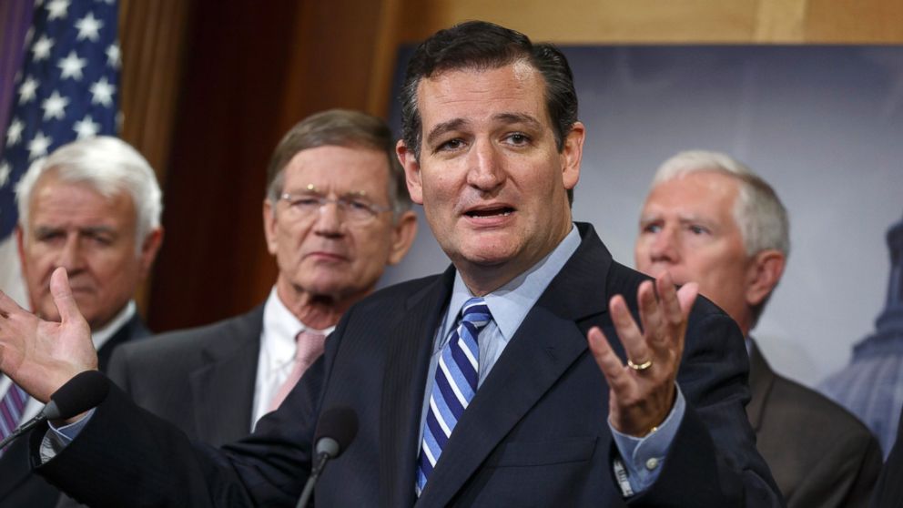 Sen. Ted Cruz, R-Texas, speaks during a news conference on Capitol Hill in Washington, Sept. 9, 2014. 