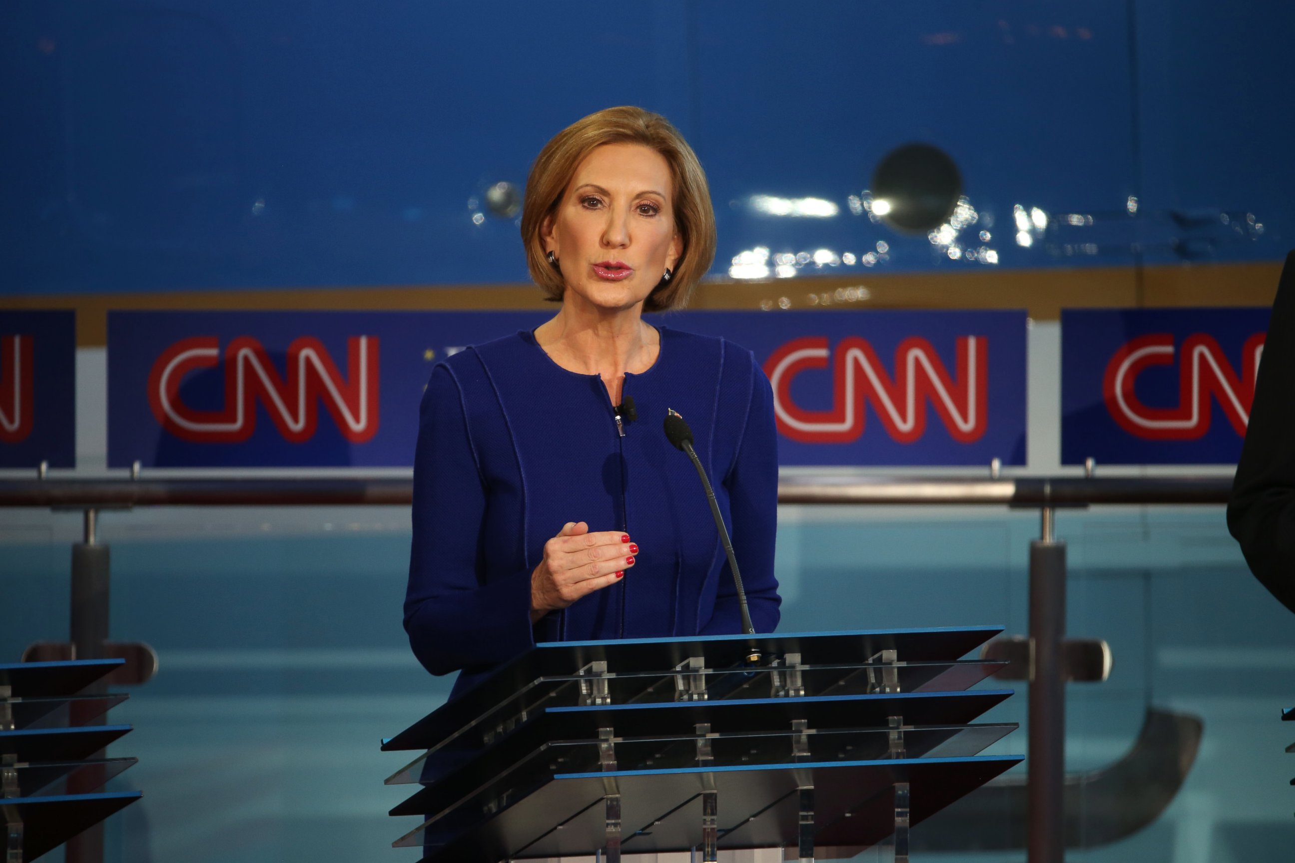PHOTO:Carly Fiorina takes part in the presidential debates at the Reagan Library, Sept. 16, 2015, in Simi Valley, Calif.  