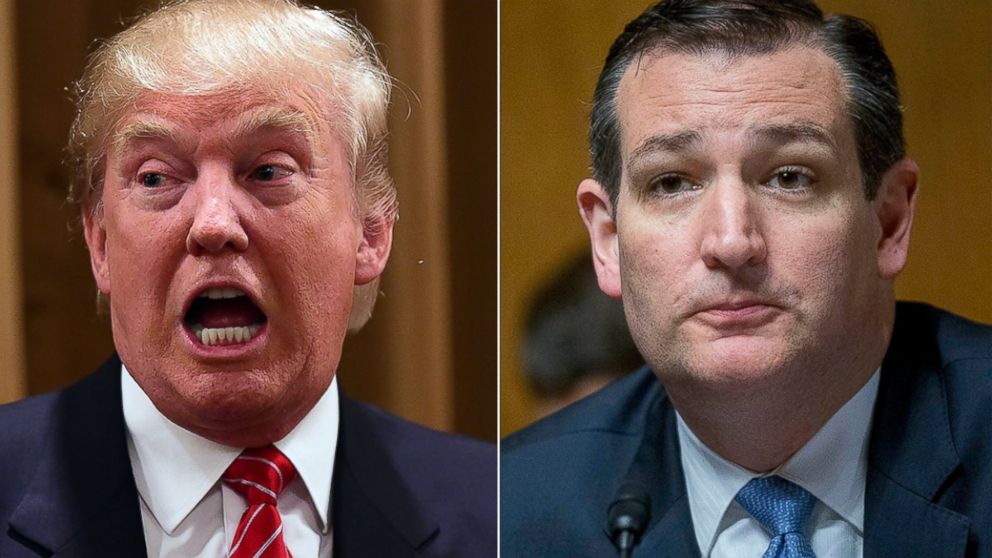 PHOTO: Donald Trump, left, is pictured on July 10, 2015 in Beverly Hills, Calif. Ted Cruz, right, is pictured in Washington, D.C. on June 4, 2015. 