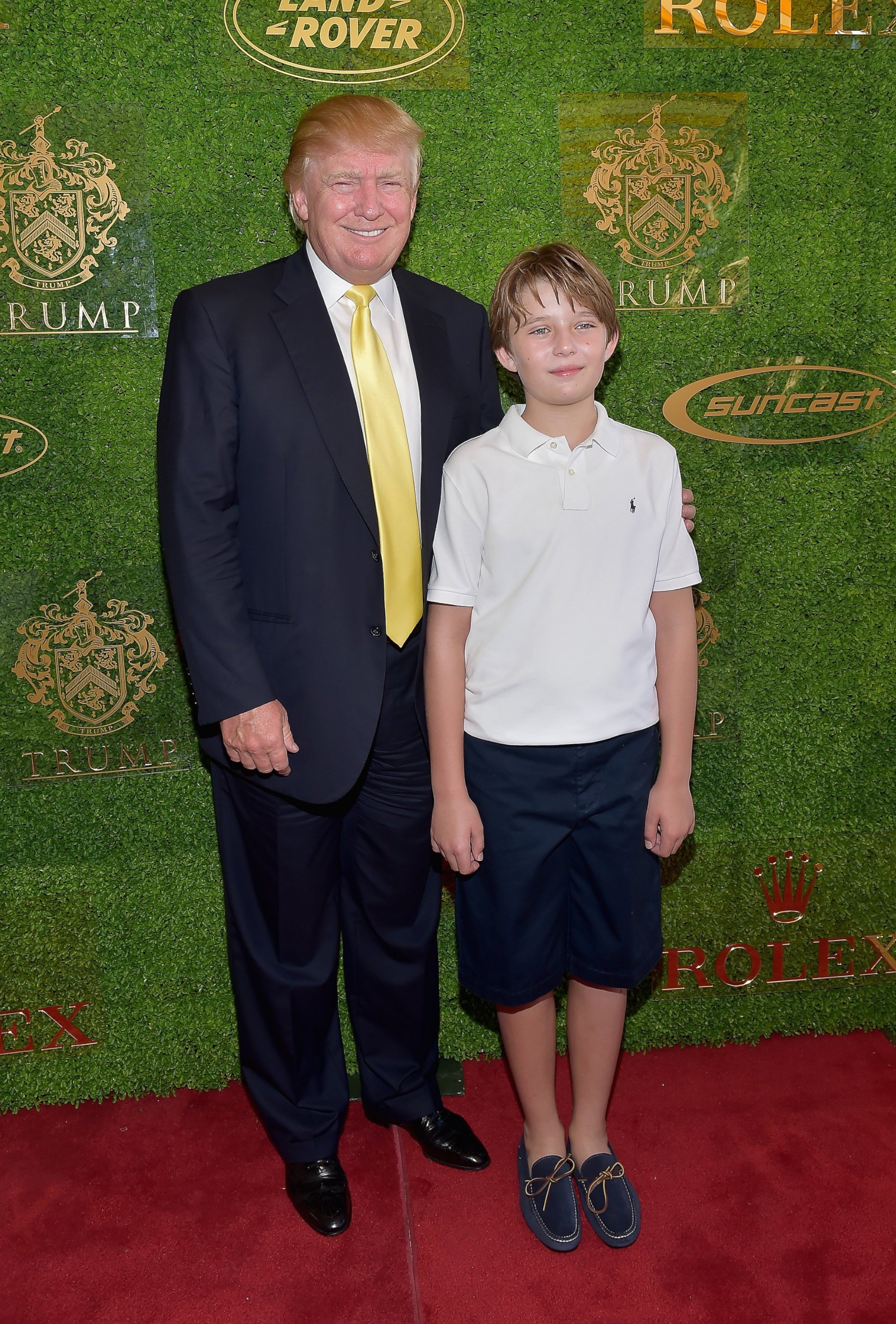 PHOTO:Donald Trump and Barron Trump attend Trump Invitational Grand Prix Mar-a-Lago Club at The Mar-a-Largo Club, Jan. 4, 2015, in Palm Beach, Fla. 