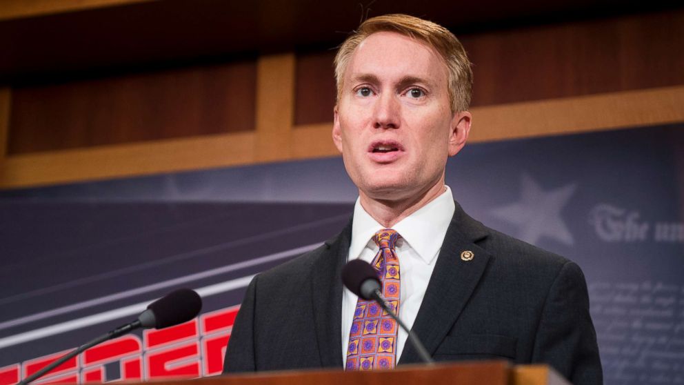 Sen. James Lankford, R-Okla., holds a press conference on Capitol Hill to release his annual "Federal Fumbles" waste report on federal spending, Nov. 28, 2016.