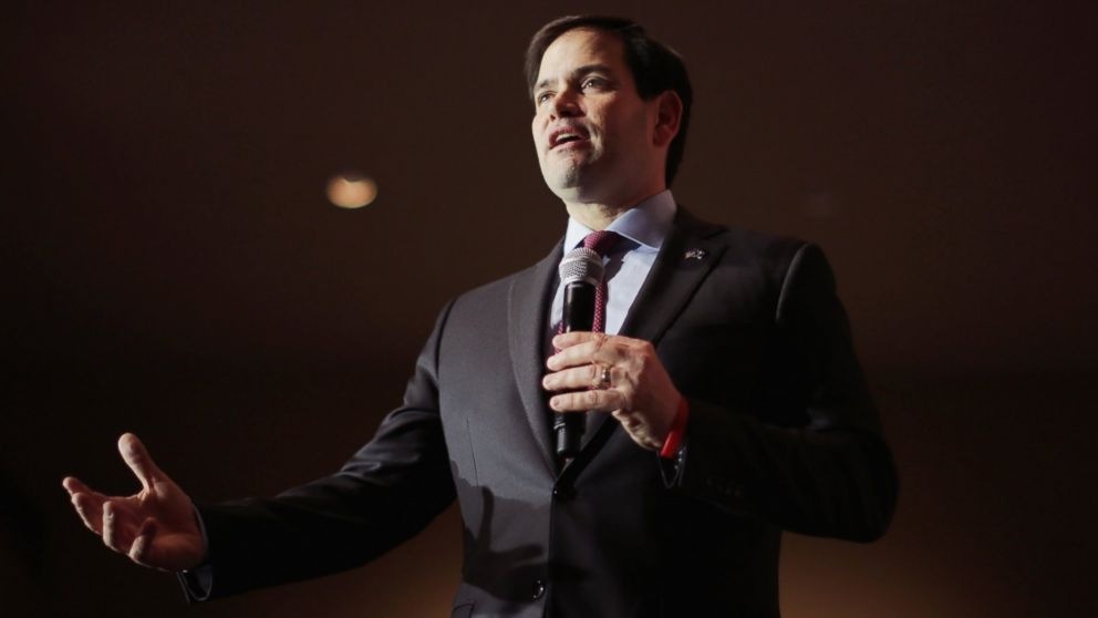 PHOTO: Sen. Marco Rubio (R-FL) speaks at a campaign town hall meeting at the Southside Christian School, Feb. 11, 2016, in Simpsonville, South Carolina. 