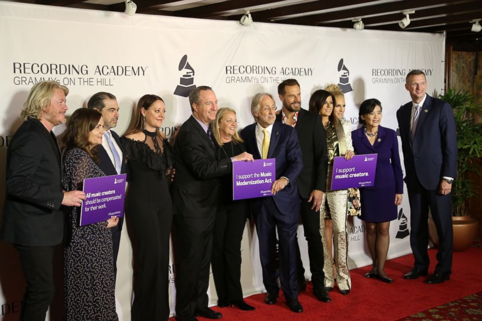 PHOTO: Members of the Recording Academy including President Neil Portnow, the Band Little Big Town, Representive Judy Chu (D-California) and Representive Doug Collins (R- Georgia) at GRAMMYS on the Hill in Washington D.C. 