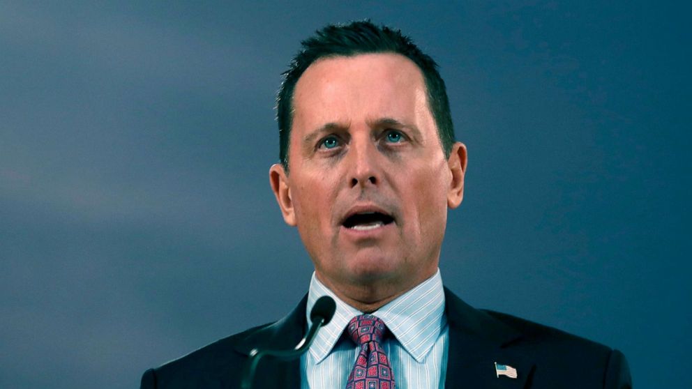 PHOTO: Then-U.S. President Donald Trump's envoy for the Kosovo-Serbia dialogue, Ambassador Richard Grenell speaks during a news conference after a meeting with Serbian President Aleksandar Vucic in Belgrade, Serbia, Jan. 24, 2020. 