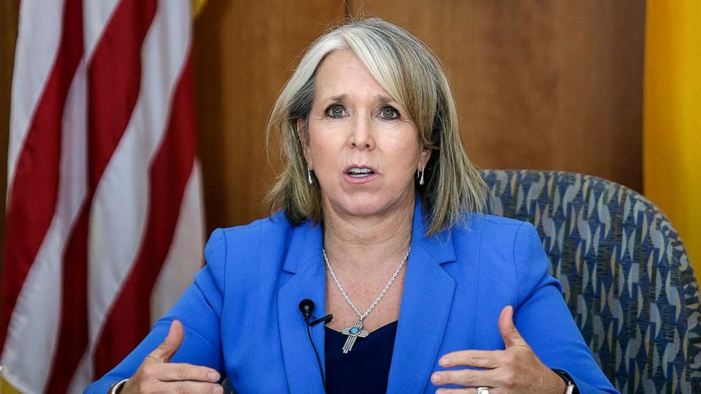 Michelle Lujan Grisham addresses viewers at 2020 DNC