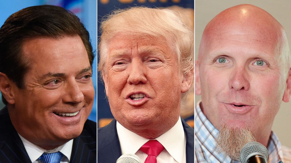 Paul Manafort, Convention Manager, Trump Campaign, appears on "Meet the Press" in Washington, D.C., April 10, 2016. Donald Trump speaks at a press conference for the New York Veteran's Police Association, April 17, 2016, in Staten Island, New York. Rick Wiley, manager of Wisconsin Gov. Scott Walker's presidential campaign, speaks at a WisPolitics luncheon at The Madison Club in Madison, Wisconsin, July 21, 2015.