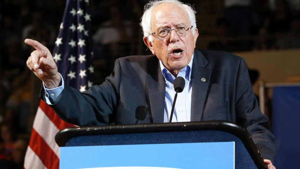 Vermont Sen. Bernie Sanders speaks at the Cross Insurance Arena while campaigning in the Democratic presidential primary, July 6, 2015, Portland, Maine.  