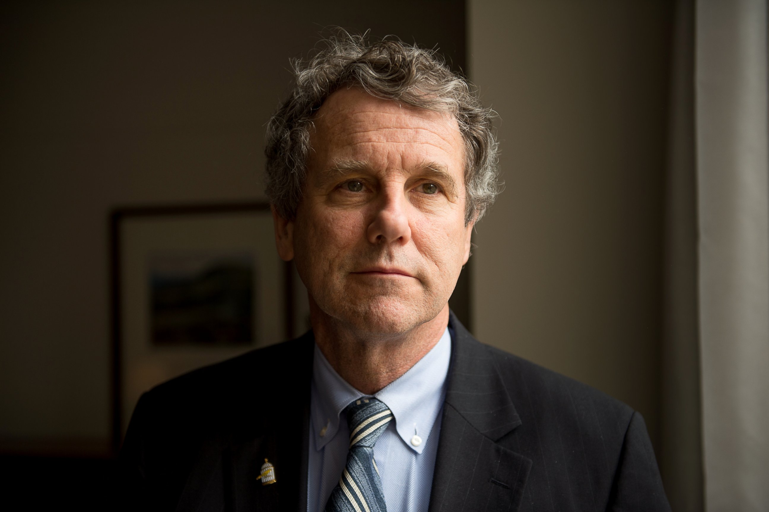 PHOTO: Ohio Senator Sherrod Brown poses for a portrait in his offices on Capitol Hill, Jan. 27, 2015, in Washington. 